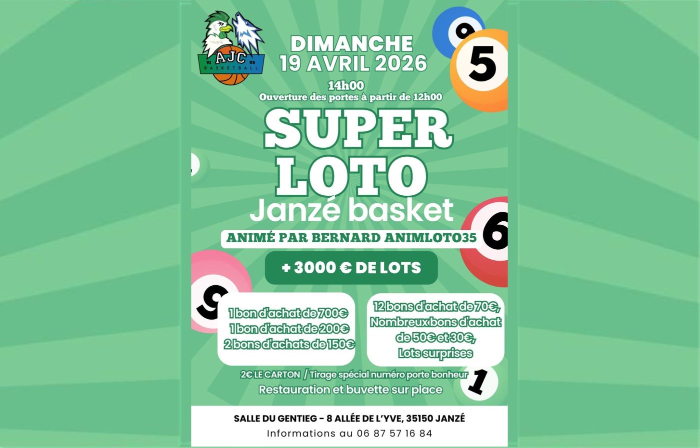 LOTO DIMANCHE 19 AVRIL 2026